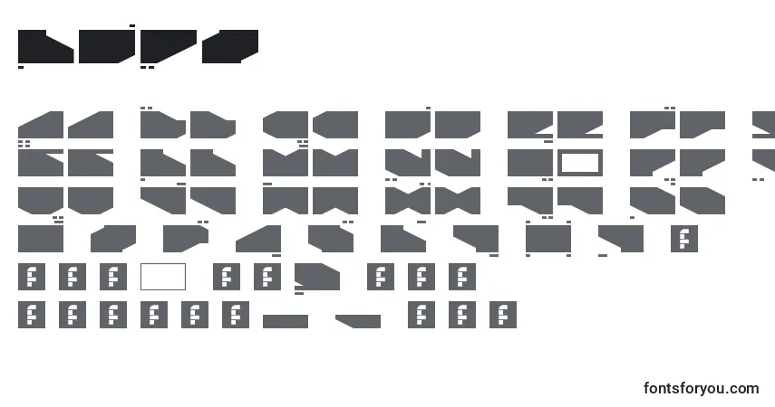 Шрифт LDR2 – алфавит, цифры, специальные символы