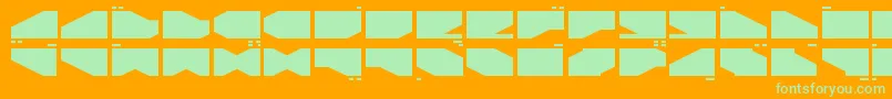 LDR2 Font – Green Fonts on Orange Background