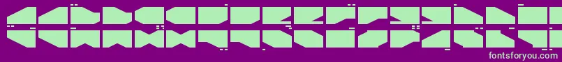 LDR2 Font – Green Fonts on Purple Background