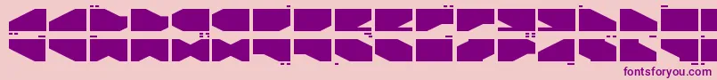 LDR2-fontti – violetit fontit vaaleanpunaisella taustalla