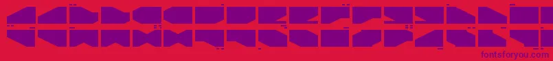 Fonte LDR2 – fontes roxas em um fundo vermelho