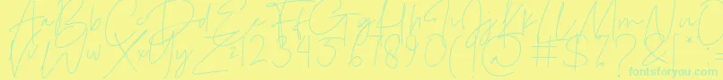 Le Festin Font – Green Fonts on Yellow Background