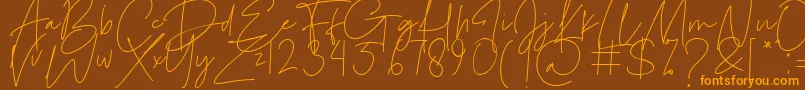 Le Festin Font – Orange Fonts on Brown Background