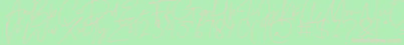 フォントLe Festin – 緑の背景にピンクのフォント