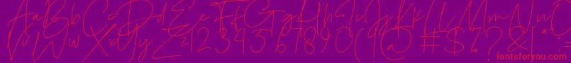 Le Festin Font – Red Fonts on Purple Background