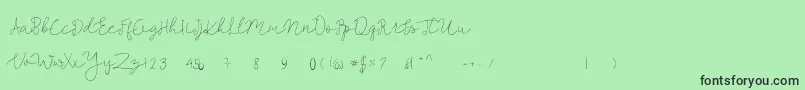Więcej informacji o czcionce Le French Czcionka Le French – czarne czcionki na zielonym tle