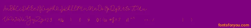 Le French Font – Orange Fonts on Purple Background