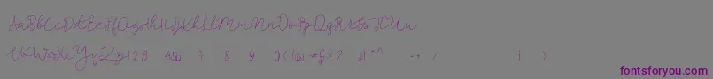 Le French Font – Purple Fonts on Gray Background