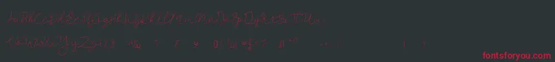 Le French Font – Red Fonts on Black Background