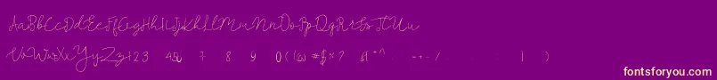 Le French Font – Yellow Fonts on Purple Background