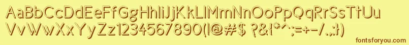 Cicleshadow Font – Brown Fonts on Yellow Background