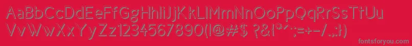 Cicleshadow Font – Gray Fonts on Red Background