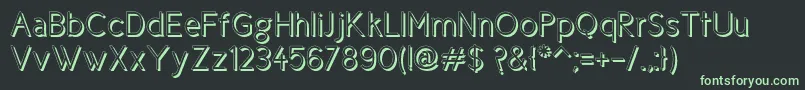 Cicleshadow Font – Green Fonts on Black Background