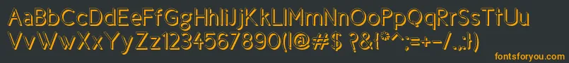 Cicleshadow Font – Orange Fonts on Black Background