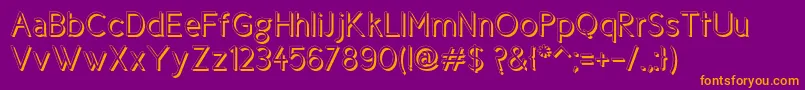 Cicleshadow Font – Orange Fonts on Purple Background