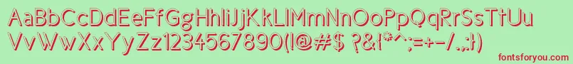 Cicleshadow Font – Red Fonts on Green Background