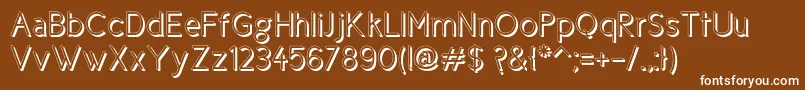 Cicleshadow Font – White Fonts on Brown Background