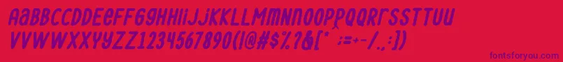 Le Havre City Bold Oblique Font – Purple Fonts on Red Background