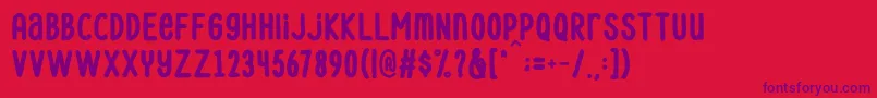 Le Havre City Bold Font – Purple Fonts on Red Background