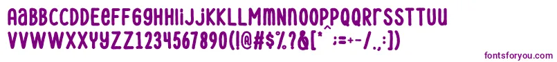 Police Le Havre City Bold – polices violettes sur fond blanc