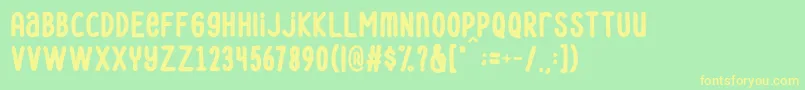 Le Havre City Bold Font – Yellow Fonts on Green Background