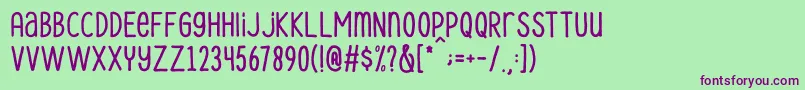 Le Havre City Medium Font – Purple Fonts on Green Background