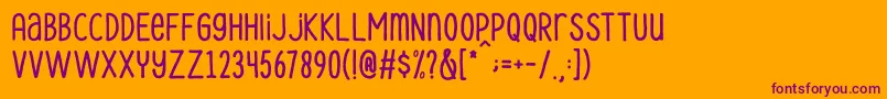 Le Havre City Medium Font – Purple Fonts on Orange Background