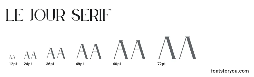 Размеры шрифта Le Jour Serif