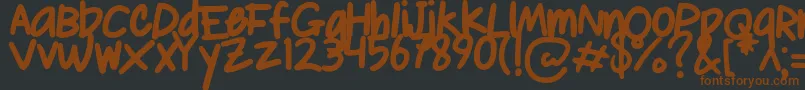 Le Lissage Bold   Demo Font – Brown Fonts on Black Background