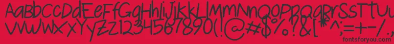 Le Lissage Regular   Demo Font – Black Fonts on Red Background