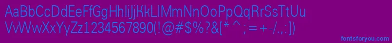 AGroticltnrNormal-Schriftart – Blaue Schriften auf violettem Hintergrund