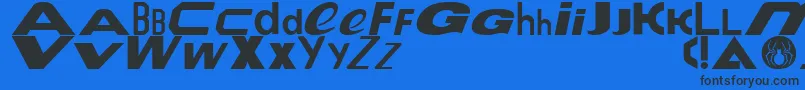 fuente Le Tour de Fonts – Fuentes Negras Sobre Fondo Azul