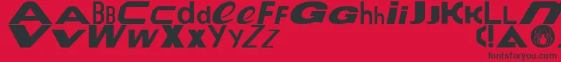 fuente Le Tour de Fonts – Fuentes Negras Sobre Fondo Rojo