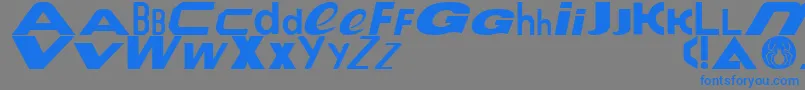 Weitere Informationen zur Le Tour de Fonts-Schriftart Le Tour de Fonts-Schriftart – Blaue Schriften auf grauem Hintergrund