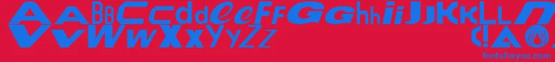 Le Tour de Fonts Font – Blue Fonts on Red Background