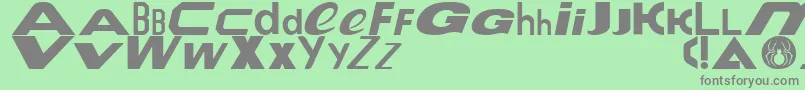 Fonte Le Tour de Fonts – fontes cinzas em um fundo verde