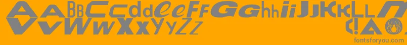 fuente Le Tour de Fonts – Fuentes Grises Sobre Fondo Naranja