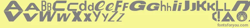 Le Tour de Fonts-Schriftart – Graue Schriften auf gelbem Hintergrund