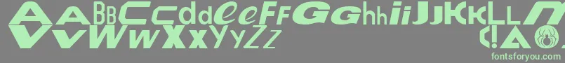 Le Tour de Fonts Font – Green Fonts on Gray Background