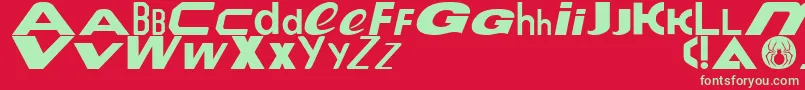 fuente Le Tour de Fonts – Fuentes Verdes Sobre Fondo Rojo