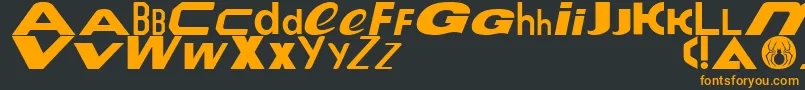 フォントLe Tour de Fonts – 黒い背景にオレンジの文字