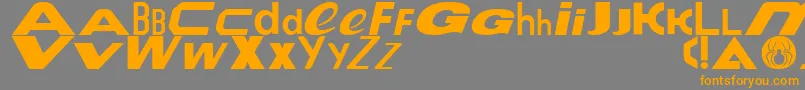 Le Tour de Fonts-fontti – oranssit fontit harmaalla taustalla