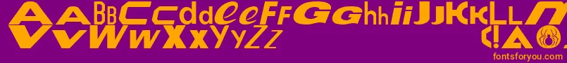 fuente Le Tour de Fonts – Fuentes Naranjas Sobre Fondo Morado