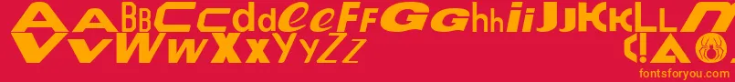 Le Tour de Fonts Font – Orange Fonts on Red Background