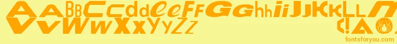 Saiba mais sobre a fonte Le Tour de Fonts Fonte Le Tour de Fonts – fontes laranjas em um fundo amarelo