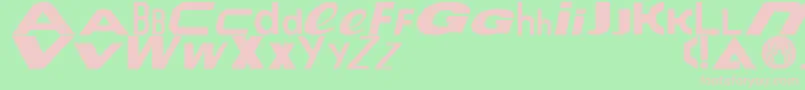 フォントLe Tour de Fonts – 緑の背景にピンクのフォント