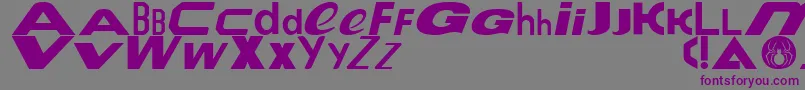 Fonte Le Tour de Fonts – fontes roxas em um fundo cinza
