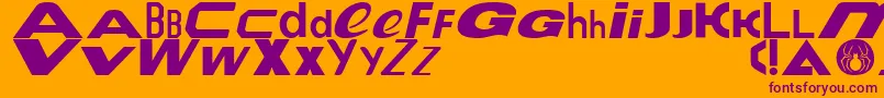 フォントLe Tour de Fonts – オレンジの背景に紫のフォント