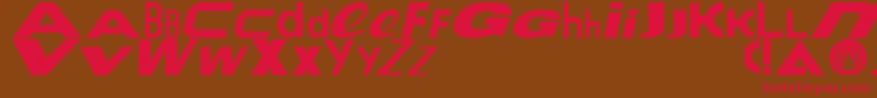 fuente Le Tour de Fonts – Fuentes Rojas Sobre Fondo Marrón