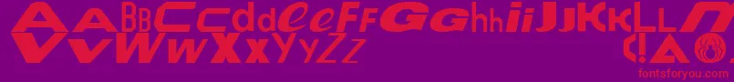 Le Tour de Fonts Font – Red Fonts on Purple Background